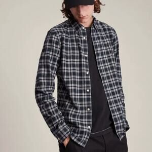 AllSaints Oneida Plaid Button Down Shirt